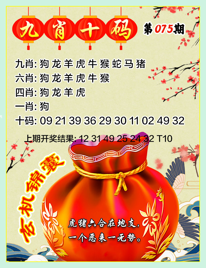 075期九肖十码[图]